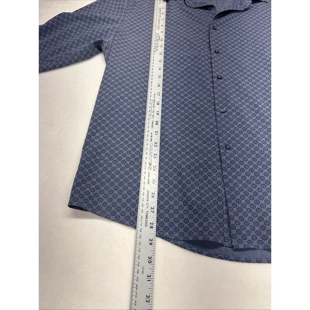 Lucky Brand Slim Fit Shirt XL Blue 4-Way Stretch Button Up Mens